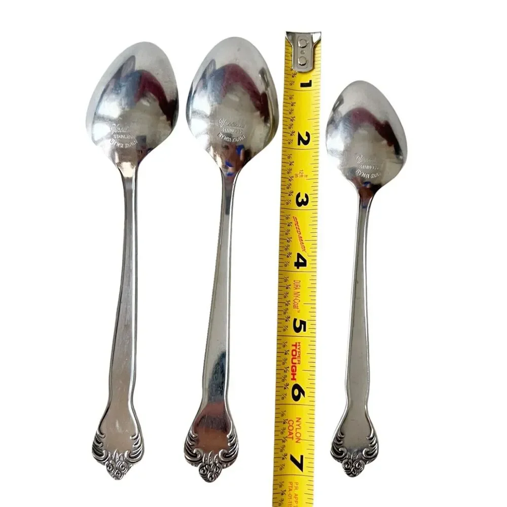 Set 3 Vintage MSI Japan Versailles 2 Place/Oval Soup Spoons + 1 Teaspoon